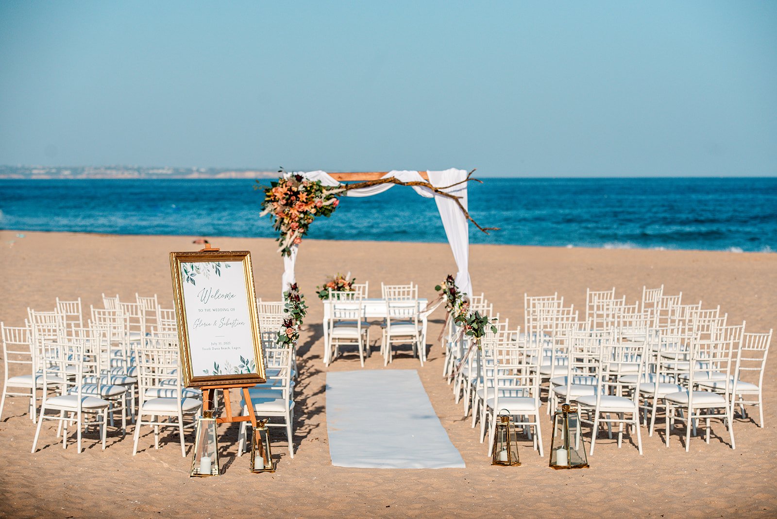 Lagos beach wedding ceremony Algarve