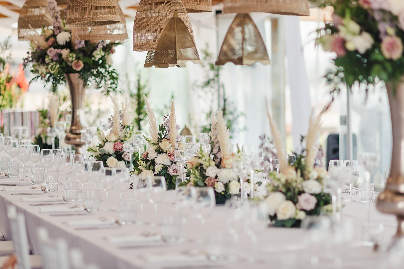 Wedding reception at the beach restaurant at sunset - Faro Island Beach wedding venue Algarve